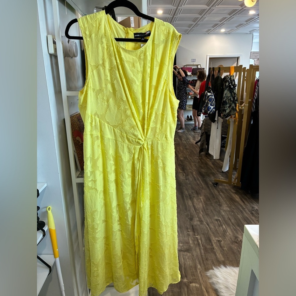 Jason Wu X Eloquii Pleated Detail Midi Dress Yell… - image 3